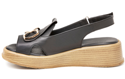 Mammamia D25YS 2780 Siyah Bayan Sandalet